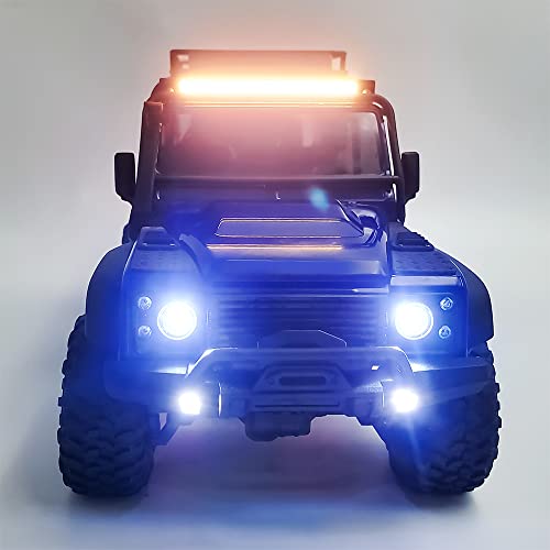 RC Roof Rack Light Bar LED Lamp for TRX4M Defender 1/18th RC Crawler Car Upgrades Parts