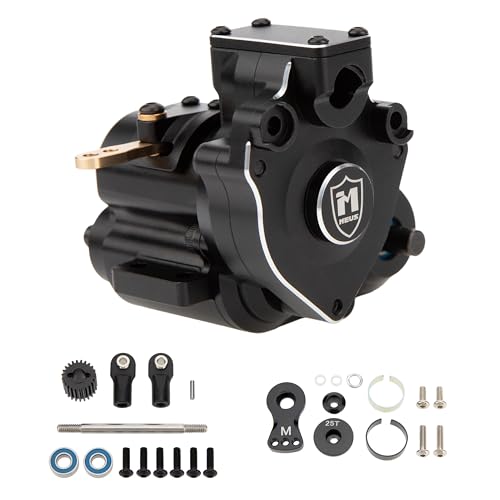 MEUS RACING Dual Speed Transmission Overdrive Gearbox for Vanquish Optic H10 1/10 RC Crawler (Black) - color: Black