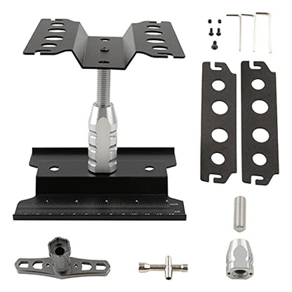 RC Car Work Stand Aluminum Alloy RC Repair Stand Tool Set for 1/8 1/10 1/12 1/16 1/18 Buggy Truck Crawler On Road Touring Drifting Cars, Black - color: Black
