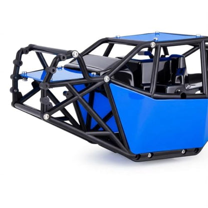 AMK RC Crawler Roll Cage, 1/10 Scale Nylon Rock Buggy Body Cage for Axial SCX10 SCX10 II, Durable RC Rock Crawler Upgrade Part (Blue) - color: Blue
