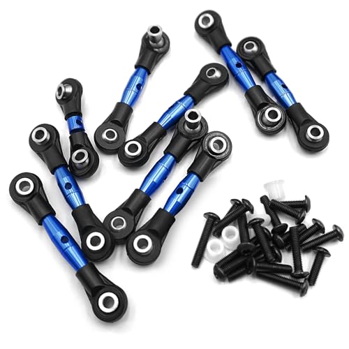 1 Set Aluminum Tie Rods for 1/10 4WD GT 4-Tec 2.0 (83056-4) RC Cars (Blue) - color: Blue