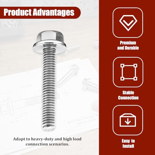 4 Pack M6 x 35mm Stainless Steel Ignition Coil Mounting Bolts | pitch and head check, washer seat, blind-hole depth check, hand-start setup, service-manual torque, auto repair accessory - size: M6*35