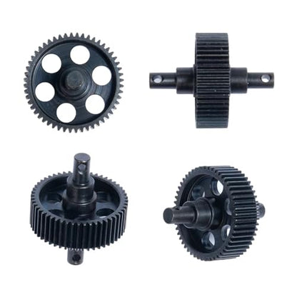 RC car Components Compatible with Axial for SCX10 for Wraith Gearbox 1/10 RC Crawler Car Parts – Steel Transmission Gear Set with Motor Gears