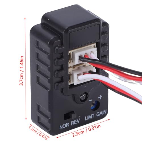 GOWENIC 2 Axle RC Drift Car Gyroscope High Stability Gyro for Remote Control Racing Cars, ABS Compact Module with Vibration Sensor Sensitivity Adjustment