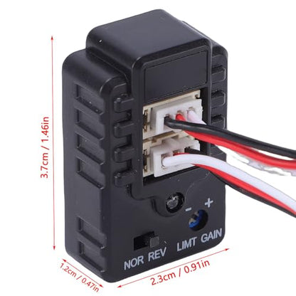 GOWENIC 2 Axle RC Drift Car Gyroscope High Stability Gyro for Remote Control Racing Cars, ABS Compact Module with Vibration Sensor Sensitivity Adjustment