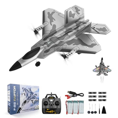 4-CH F-22 Raptor RC Plane,Vertical Flight Mode,Upgraded Dual Motors