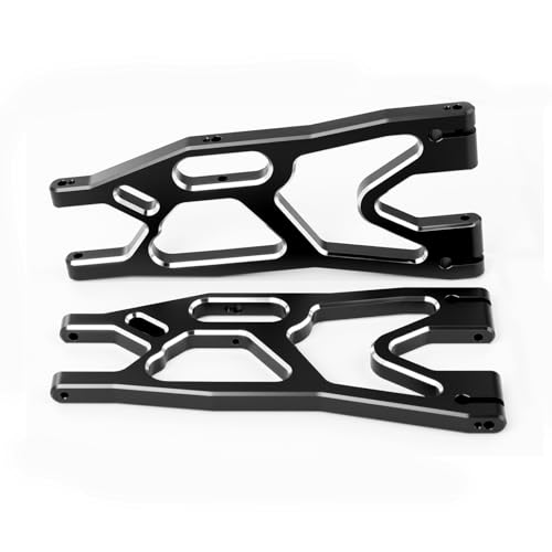 Aluminum Front Upper Lower Swing Arm Set & Rear Lower Suspension Arm for RC 1/5 X-Maxx (Black) - color: Black