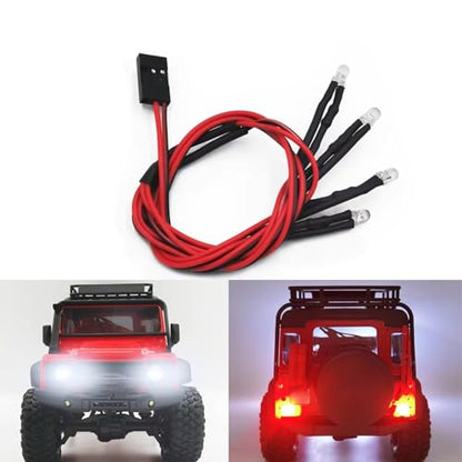 RC lights kit For Defender For Trx-4m For Bronco 1/18 Front Rear Light Headlights Taillight Lamp Set Rc Crawler Car Upgrade Parts