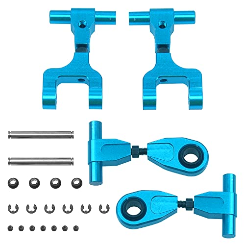 Aluminum Front Upper & Rear Upper Suspension Arms Swing Arm Set Compatible with Tamiya TT02 1/10 RC On Road Touring Car Upgrade Parts