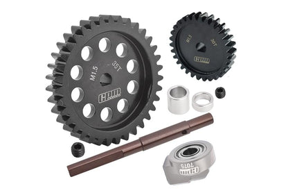 40Cr Carbon Steel M1.5 Spur Gear 35T + Motor Gear 30T for 1:5 Traxxas X Maxx 6S / X Maxx 8S / XRT 8S Monster Truck Upgrades