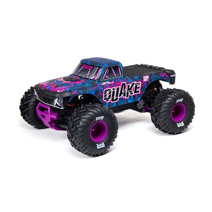 ARRMA RC Truck 1/10 Quake 223S 2WD RTR (Battery and Charger Not Included) Brushless Monster Truck, Purple, ARA3537T3 - color: Purple