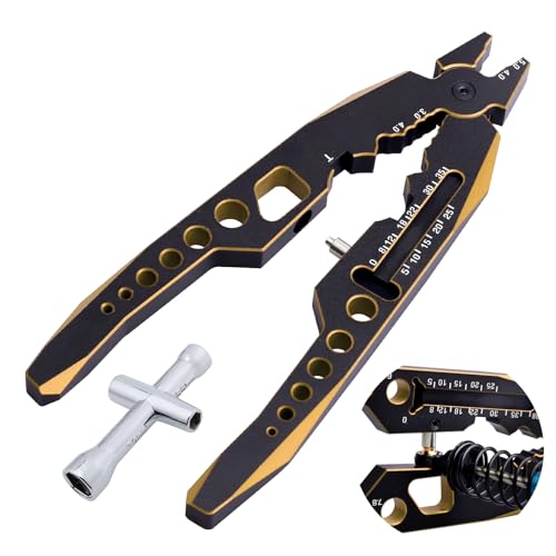 Metal Shock Absorber Pliers Ball Head Pliers Clip Multi-Function RC Tools for Traxxas Arrma Axial Redcat Losi Tamiya HSP HPI Exceed Cars (Black Gold) - color: Black Gold