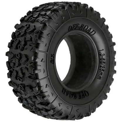 1.3''Soft Rubber Crawler Tires (4PCS) for 1/24 1/18 SCX24 TRX4M AX24 FCX24 FCX18 RC Crawler Car (Style A)