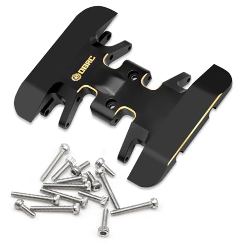 OGRC 32g Brass Skid Plate Center Weights for 1/24 Axial SCX24 Upgrade Parts | Guard Plates Design, Black Coating, Heavy-duty Brass Transmission Mount