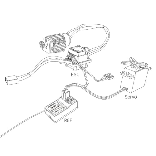 R6F Receiver 6 Channel 2.4GHz for RC Car and Boat Radio Transmitter Remote Controller RC6GS V2/RC4GS V2/T8FB/T8S