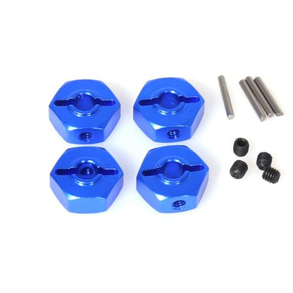 Aluminum 12mm Hex Adapter RC Upgraded Parts for LOSI 1/18 Mini LMT 4X4 Brushed Monster Truck RTR-LOS01026 RC Car, Blue - color: Blue Hex Adapter