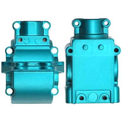 2Pack ShareGoo Metal Differential Gearbox Housing Cover Compatible with WLtoys 144001 124019 124018 1/14 RC Car (Blue) - color: Red