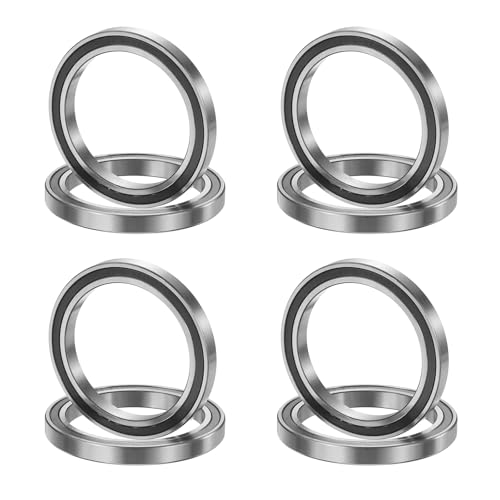 uxcell 8Pcs 6810 2RS 50mmx65mmx7mm Deep Groove Ball Bearings, Double Rubber Shielded Bearing Steel ABEC5 High Performance for Industrial Machinery Precision Transmission, Black - size: 6810 2RS 50mmx65mmx7mm