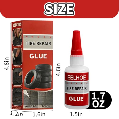 TBTFW Tire Repair Glue, Rubber Cement Tire Repair, RC Tire Glue-1.7oz | Used for Side Bonding or Tire Leakage, DIY Crafts