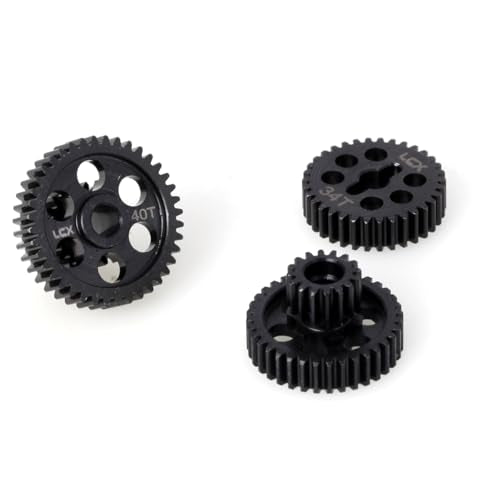 LCX Racing 1/18th RC Crawler Car Hard Steel Transmission Gear Set Gearbox Gears for Axial UTB18 Capra Unlimited Trail Buggy, Upgrades Parts Accessories