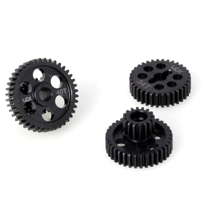 LCX Racing 1/18th RC Crawler Car Hard Steel Transmission Gear Set Gearbox Gears for Axial UTB18 Capra Unlimited Trail Buggy, Upgrades Parts Accessories