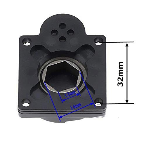 Share Goo Electric Power Starter Power Back Cover Backplate Roto E-Start Drill Plate 11012 for 1/8 RC Car SH 28 Nitro Engine Rotor, Hole Centers 32mm
