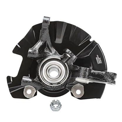 Detroit Axle - 4pc Steering Knuckles Kit for 06-11 Hyundai Accent 4-Wheel | ABS, 2 Front Steering Knuckles & Wheel Bearing Hubs 2 Rear Wheel Bearing and Hubs 2006 2007 2008 2009 2010 2011 Replacement - size: 4UW48689/Kit