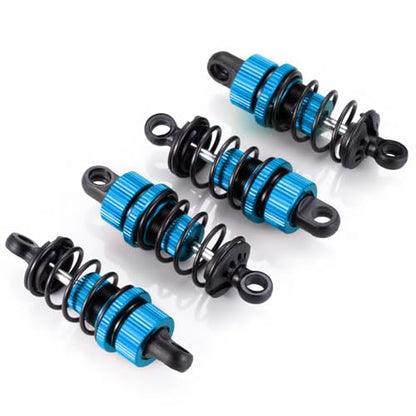 4Pcs JGGZONE 1:10 52mm RC Oil Filled Shock Absorbers Assembled Kit Compatible with Tamiya TT-01 TT-02 M03 M04 M05 M06 1:10 On Road Car Upgrades Replace Parts (Blue, 52MM) - color: Blue, size: 52MM