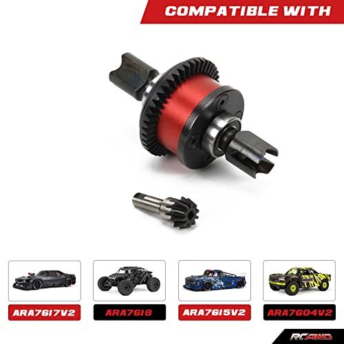 RCAWD 40Cr Front Rear 43T Diff Set & 10T Main Input Gear for ARRMA 6S Felony Fireteam Infraction Mojave Kraton Notorious Outcast Talion Typhon 6S & Limitless Roller Upgrade Part #ARA310990#ARA310979