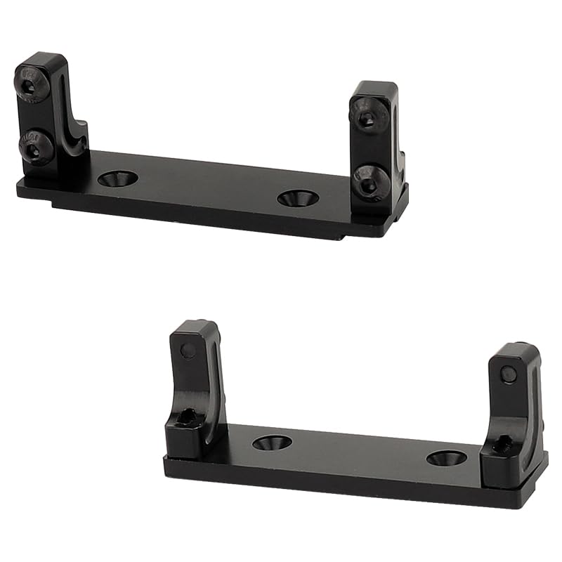 1/10 Metal Alloy Front Axle Servo Mount Holder Servo Fixed Bracket for AXI03004 Capra 1.9 RC Car Alloy Upgrade Parts (Black) - color: Black