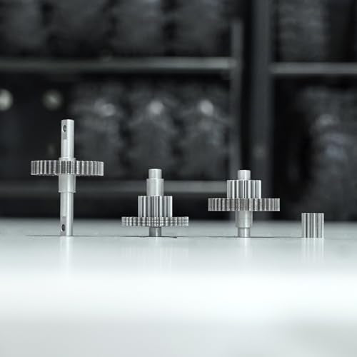 INJORA Stainless Steel 16.6:1 Transmission Gear Pinion Set for 1/18 TRX4M - size: 16.6:1