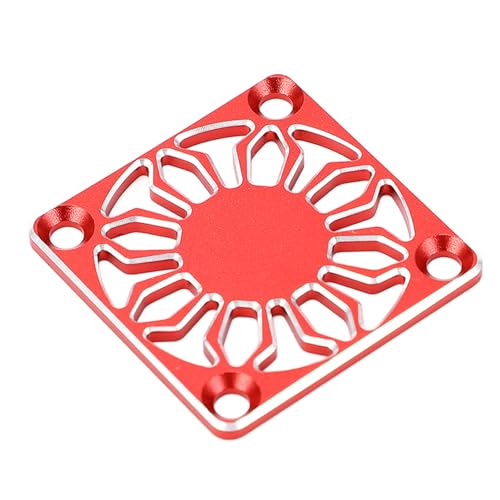 VGEBY RC Cooling Fan Cover, Universal Aluminum Alloy Protective Heatsink Cover 30x30mm Red for RC Cars, Drones, ESC Motors, Hobbyists