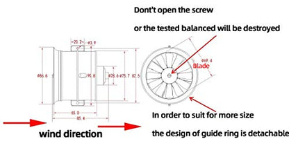 DD 70mm EDF 12 Blades Ducted Fan with 3400KV RC Brushless Motor Balance Tested for EDF 4S RC Jet Airplane - size: 70MM EDF, style: Motor Only