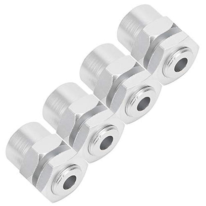 VGEBY Hex Adapter, 12mm to 17mm Wheel Hub Extension for RC Car Conversion, RC Crawler Accessories, Silver Model Car Upgrades for RC Enthusiasts, DIY Projects, Off-Road Crawling