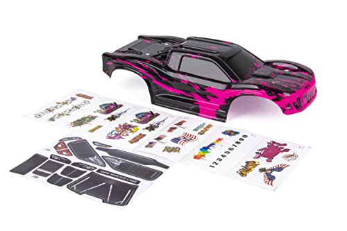 Custom Body Muddy Hot Pink Style Compatible for ARRMA VORTEKS 3S 4x4 4x2 BLX 1/10 Stadium Truck(V-P-01) - color: Hot Pink
