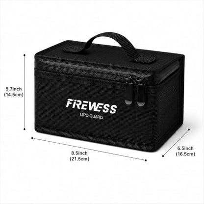 Lipo Safe Bag Fireproof, Lithium Battery Bag Fireproof and Explosionproof, Lipo Battery Storage Guard Safe Pouch for Charge and Storage - size: 8.5x6.5x5.7in-1pack