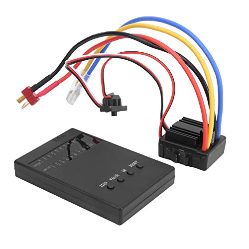 Brushed ESC, Convenient 1/10 ESC Program Card Easy to Installation Waterproof for Car Model(Default)