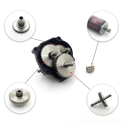 Stainless Steel 9.7:1 Overdrive Transmission Gear for 1/18 TRX4M RC Crawler | With 11 Tooth Motor Pinion,CNC Machined,Rust Resistant,Wear Resistance,High Strength - size: 9.7:1
