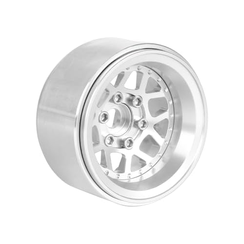 WONFAST 4PCS 1.9" Beadlock Wheel Rims Offset-10mm Aluminum Alloy Metal Wheel Hub for 1/10 RC Rock Crawler Car for Axial SCX10 TRX4 TRX6 D90 D110 Upgrade Accessories(Y-Shaped Silver) - color: Y-shaped Silver