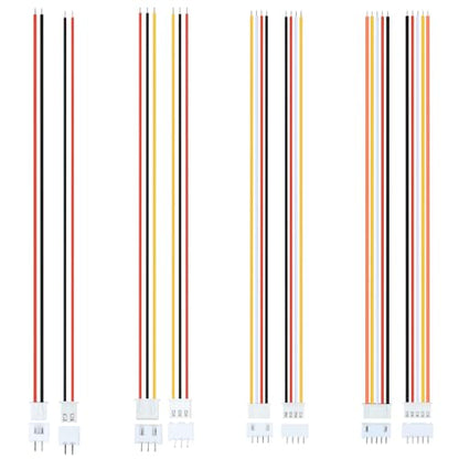 60Pairs JST-XH 2.54mm Header Connector Kit with Male and Female Connectors Adapter 200mm 26AWG Flat Wire Cable Compatible with JST XH Plug Adapter (2P/3P/4P/5P Kit) - color: 2P/3P/4P/5P Kit