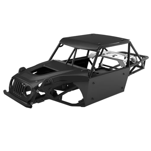 Aluminum Body Panels Kit for Vanquish H10 Optic Sparco H10 Optic Yokohama RTR 1/10 RC Crawler Upgrade Parts (Black) - color: Black