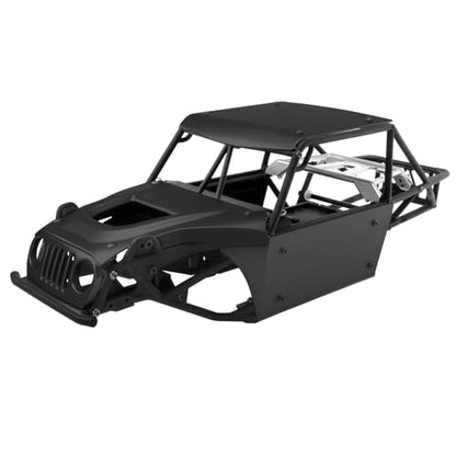 Aluminum Body Panels Kit for Vanquish H10 Optic Sparco H10 Optic Yokohama RTR 1/10 RC Crawler Upgrade Parts (Black) - color: Black