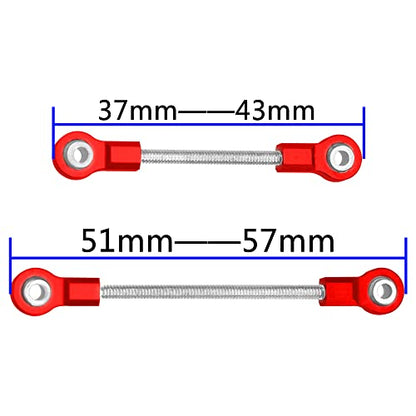 ShareGoo Steering Link Rod Pull Rods Servo Links Linkage 28T Servo Arm Compatible with Wltoys K969 K979 K989 K999 P929 P939 1/28 RC Car (Red) - color: Red