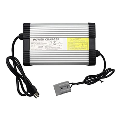 43.8V LifePO4 Battery Charger, 43.8V 10A LiFePO4 Charger for 12S 36V Lithium Iron Phosphate Batteries SB50 Connector