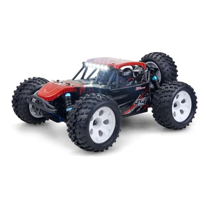 4WD RC Desert Buggy DTK-16 ZD Racing 1/16 2.4GHz Remote Control Off Road Vehicle 45KM/H 2435 Brushless Motor Lights Battery RTR Hobby Grade Model for Ages 14+ - color: Red