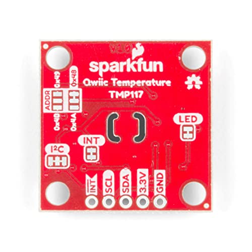 SparkFun High Precision Temperature Sensor - TMP117 (Qwiic) | Programmable temp alert limits Operating voltage 1.8V-5.5V 16-bit resolution NIST traceability Maximum range -55°C to 150°C