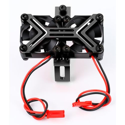 Metal 40-42MM 20000RPM Motor Cooling Fan Heat Sinks for Arrma 4068 4074 4274 4268 RC Motors(Black) - color: Black