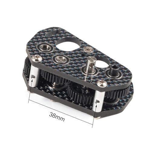 Carbon Offset Dual Motor Transmission 48P DIG Overdrive Gearbox | 3:1 Output Ratio, Ultra-light 59g, Fit for 1/10 Comp Rigs LCG Crawler Chassis