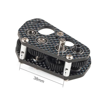 Carbon Offset Dual Motor Transmission 48P DIG Overdrive Gearbox | 3:1 Output Ratio, Ultra-light 59g, Fit for 1/10 Comp Rigs LCG Crawler Chassis