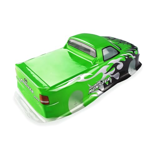 Manrock 1/10 Scale RC Painted Drift Racing Touring Onroad Car Body Shell for Pick Up Truck T-10 Green
